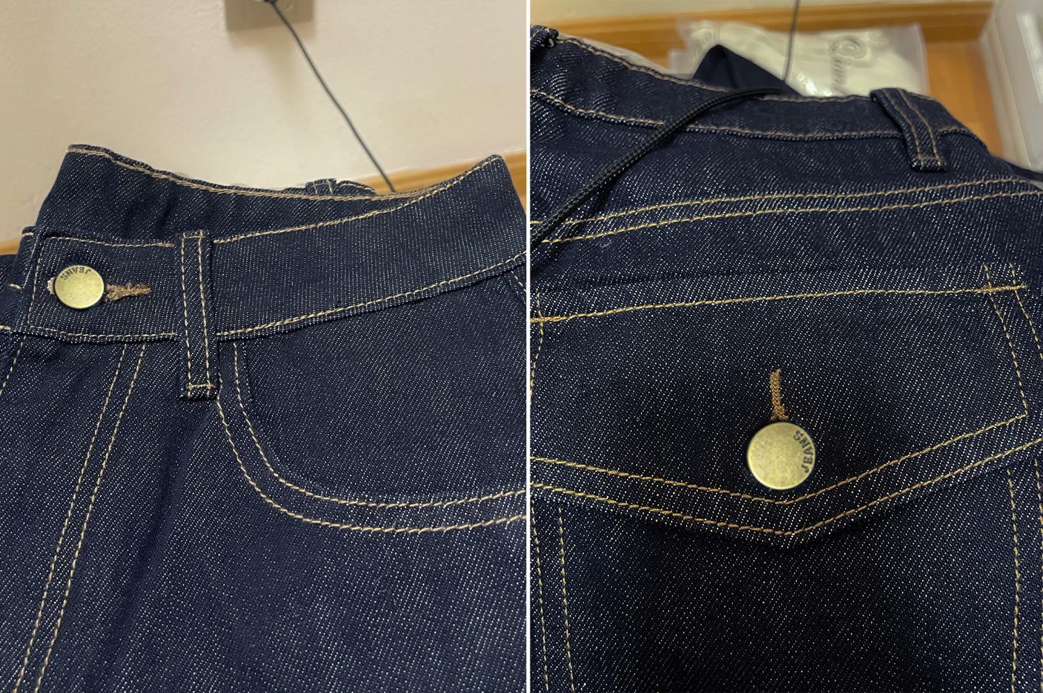 High-Waisted Wide-Leg Jeans for Women - Light Fabric, Deep Blue, Retro American Style, Casual Spring Fashion High-Waisted Wide-Leg Jeans for Women - Light Fabric, Deep Blue, Retro American Style, Casual Spring Fashion