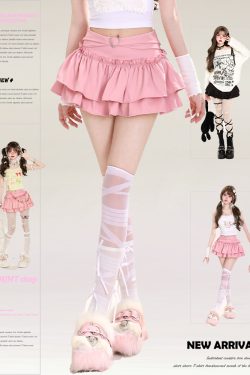 High-Waisted Y2K Sweet Puff A-Line Skirt for Women, Summer 2025 Flared Cake Skirt, Cute Short Skirt for Spicy Girls