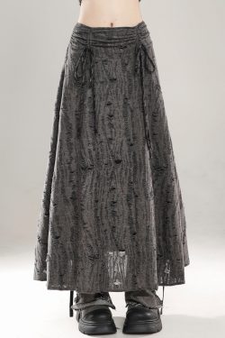 Holey Relaxed Long-Sleeve T-shirt for Women - Wasteland Style Spring Chic Sun Protection Loose Cover-Up Top