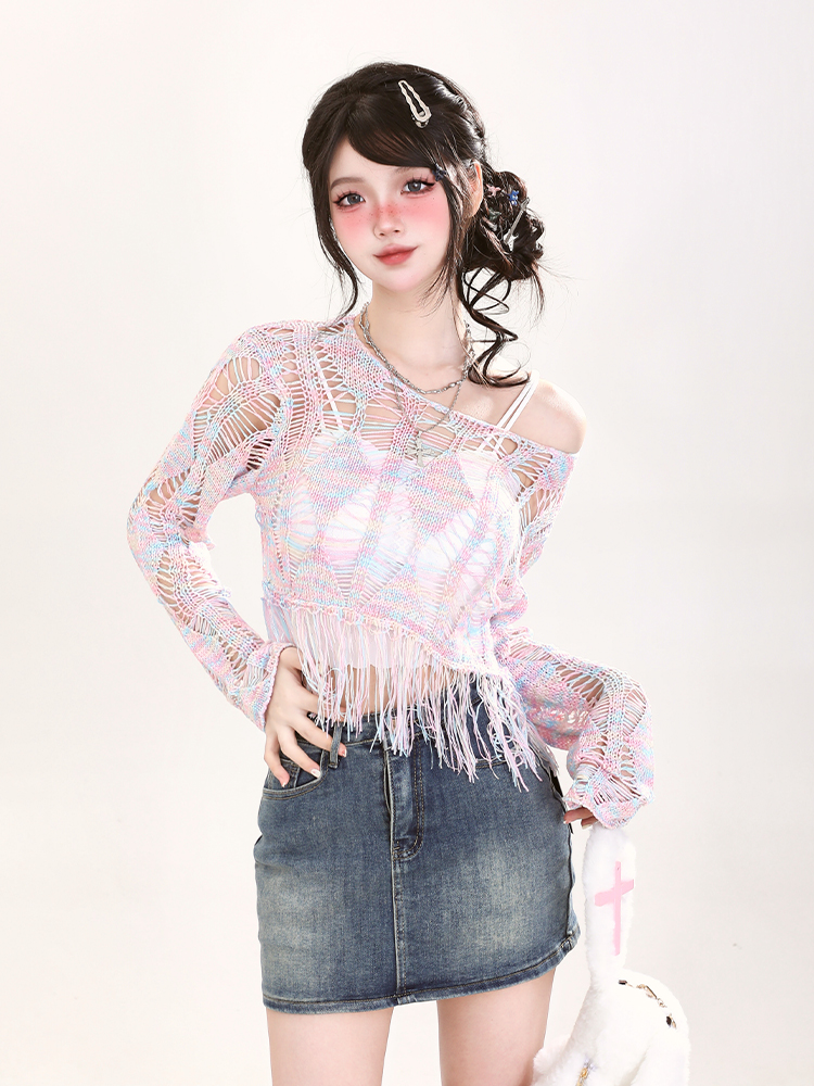 Hollow Knit Top for Women - Summer Casual Loose Short Sleeve Sun Protection Cover-Up Shirt, Versatile Lightweight Fashion Hollow Knit Top for Women - Summer Casual Loose Short Sleeve Sun Protection Cover-Up Shirt, Versatile Lightweight Fashion