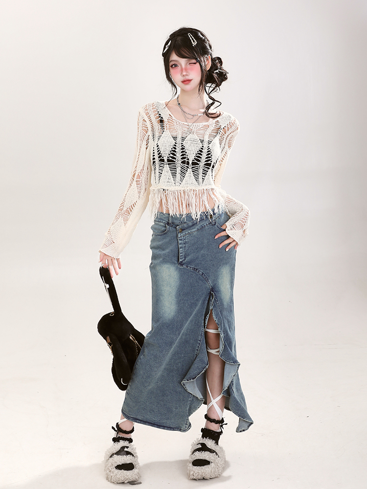 Hollow Knit Top for Women - Summer Casual Loose Short Sleeve Sun Protection Cover-Up Shirt, Versatile Lightweight Fashion Hollow Knit Top for Women - Summer Casual Loose Short Sleeve Sun Protection Cover-Up Shirt, Versatile Lightweight Fashion