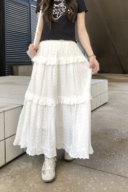 Hollow Lace Long Skirt - Elegant Cake Skirt for Women, Perfect for 90s Style and Special Occasions, Limited Time Discount
