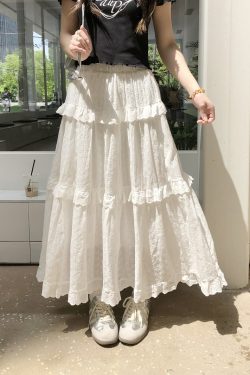 Hollow Lace Long Skirt - Elegant Cake Skirt for Women, Perfect for 90s Style and Special Occasions, Limited Time Discount