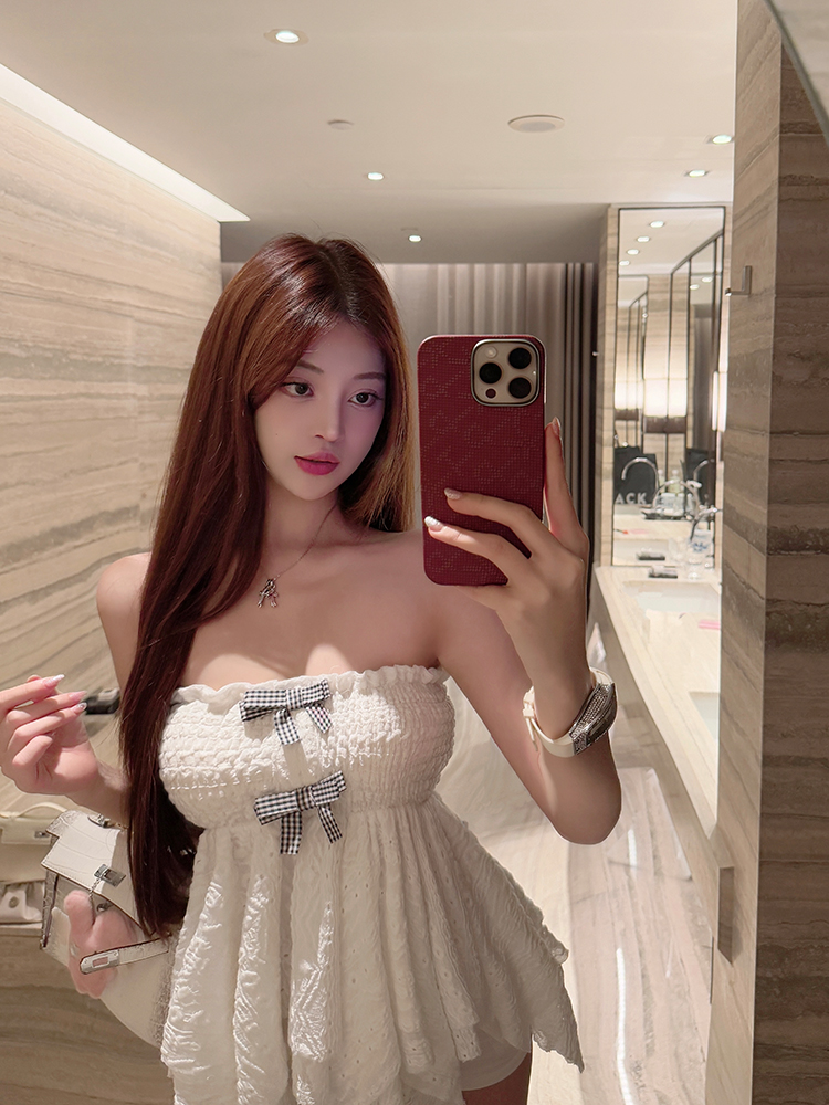 Hollow Lace Vest Top - Irregular Strapless Design for Trendy 90s Y2K Style Fashion Hollow Lace Vest Top - Irregular Strapless Design for Trendy 90s Y2K Style Fashion