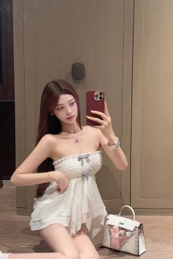 Hollow Lace Vest Top - Irregular Strapless Design for Trendy 90s Y2K Style Fashion