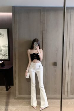 Hollowed-Out Slim Short Vest Top - Trendy Y2K Style Sleeveless Crop Top for Women