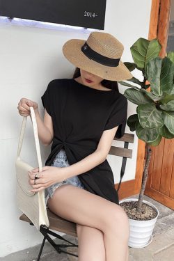 Irregular Pleated Short-Sleeve T-Shirt, Waist-Cinching Wrinkle-Resistant Chiffon Top, Summer 2025 Slimming Style