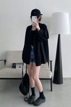 Island Memory Summer Sun Protection Shirt Jacket - Lightweight Tencel Beach Outerwear for Warm Weather Adventures