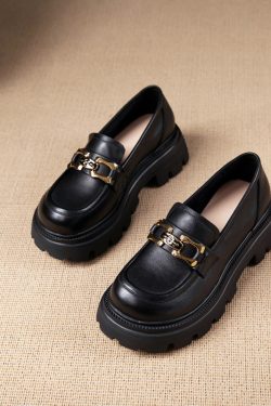 Italian Cowhide Soft-Soled Retro Leisure Shoes for Women - Comfortable Non-Tiring Design, Perfect for Everyday Style