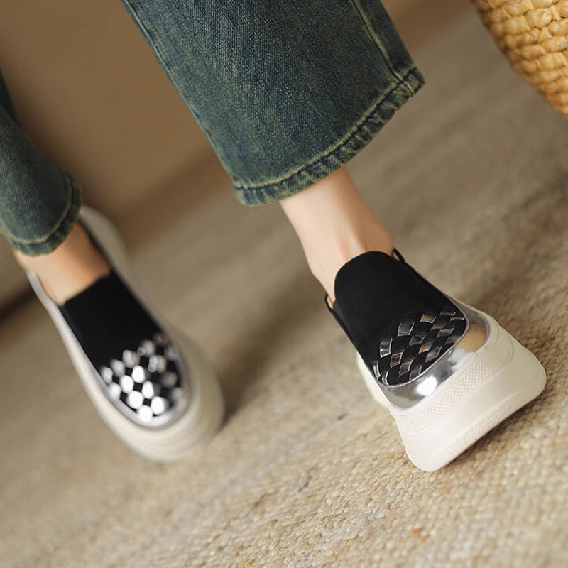 Italian-Style 6 cm Secret Chrisloub Soft Sole Genuine Leather Color-Blocking Casual Shoes for Women - Comfortable Versatile Footwear 2024 Italian-Style 6 cm Secret Chrisloub Soft Sole Genuine Leather Color-Blocking Casual Shoes for Women - Comfortable Versatile Footwear 2024