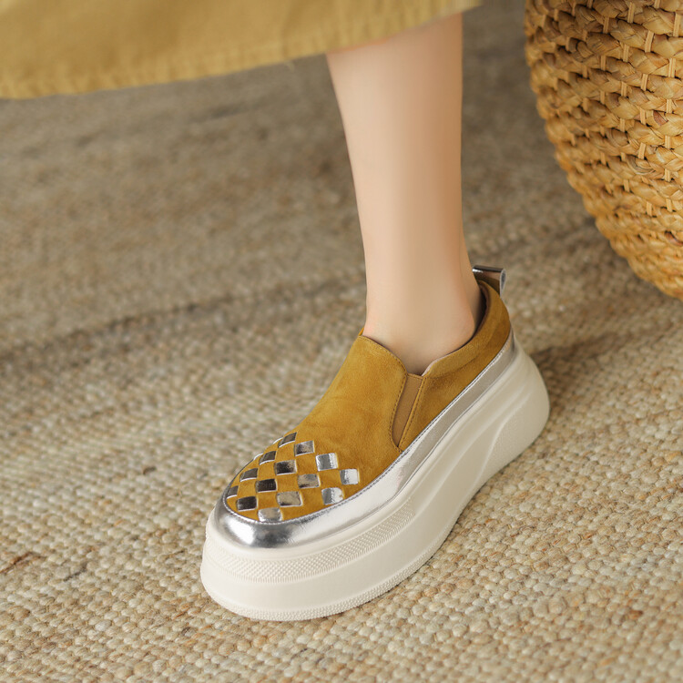 Italian-Style 6 cm Secret Chrisloub Soft Sole Genuine Leather Color-Blocking Casual Shoes for Women - Comfortable Versatile Footwear 2024 Italian-Style 6 cm Secret Chrisloub Soft Sole Genuine Leather Color-Blocking Casual Shoes for Women - Comfortable Versatile Footwear 2024