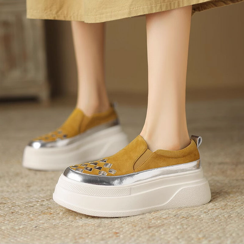 Italian-Style 6 cm Secret Chrisloub Soft Sole Genuine Leather Color-Blocking Casual Shoes for Women - Comfortable Versatile Footwear 2024 Italian-Style 6 cm Secret Chrisloub Soft Sole Genuine Leather Color-Blocking Casual Shoes for Women - Comfortable Versatile Footwear 2024