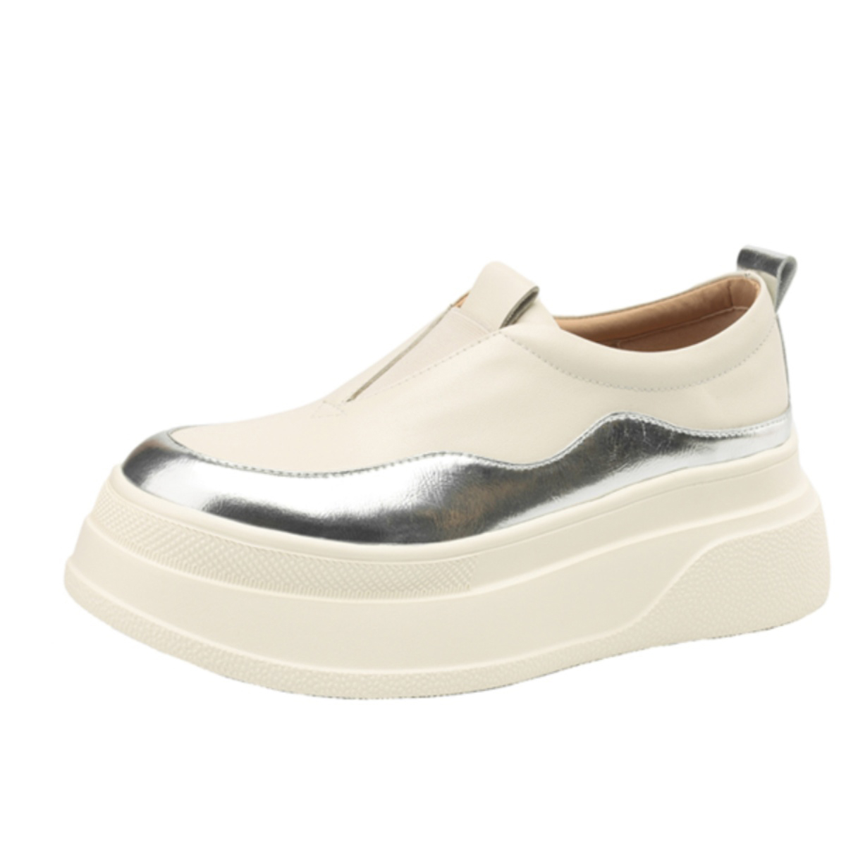 Italian-Style Color-Block Loafers for Women - 6 cm Thick-Soled Genuine Leather Soft Sole for All-Day Comfort Italian-Style Color-Block Loafers for Women - 6 cm Thick-Soled Genuine Leather Soft Sole for All-Day Comfort