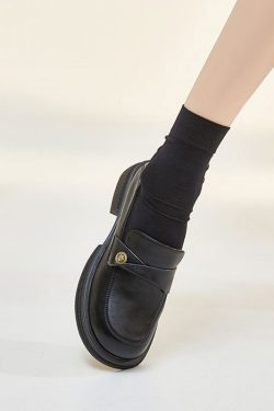 Italian-Style Genuine Leather Flat Loafers for Women - Soft-Soled Non-Fatiguing Shoes with 2.5 cm Small Gold Detail