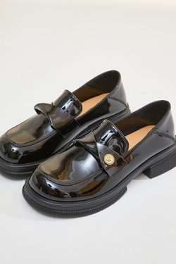 Italian-Style Genuine Leather Flat Loafers for Women - Soft-Soled Non-Fatiguing Shoes with 2.5 cm Small Gold Detail
