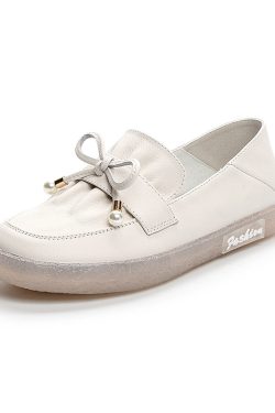 Italian-Style Genuine Leather Flat Loafers for Women - Soft-Soled, Non-Slip Comfort Shoes, Perfect for Casual and Chic Outfits