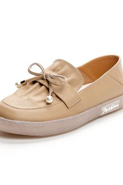 Italian-Style Genuine Leather Flat Loafers for Women - Soft-Soled, Non-Slip Comfort Shoes, Perfect for Casual and Chic Outfits