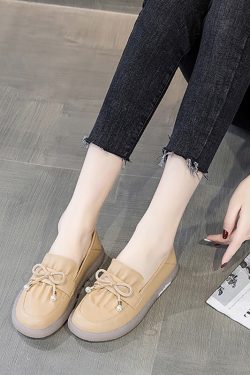 Italian-Style Genuine Leather Flat Loafers for Women - Soft-Soled, Non-Slip Comfort Shoes, Perfect for Casual and Chic Outfits