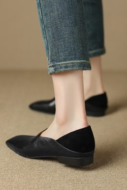 Italian-Style Genuine Leather Retro Soft-Soled Shoes - Comfortable 2 cm Heel, Fashionable and Versatile Footwear for All Occasions