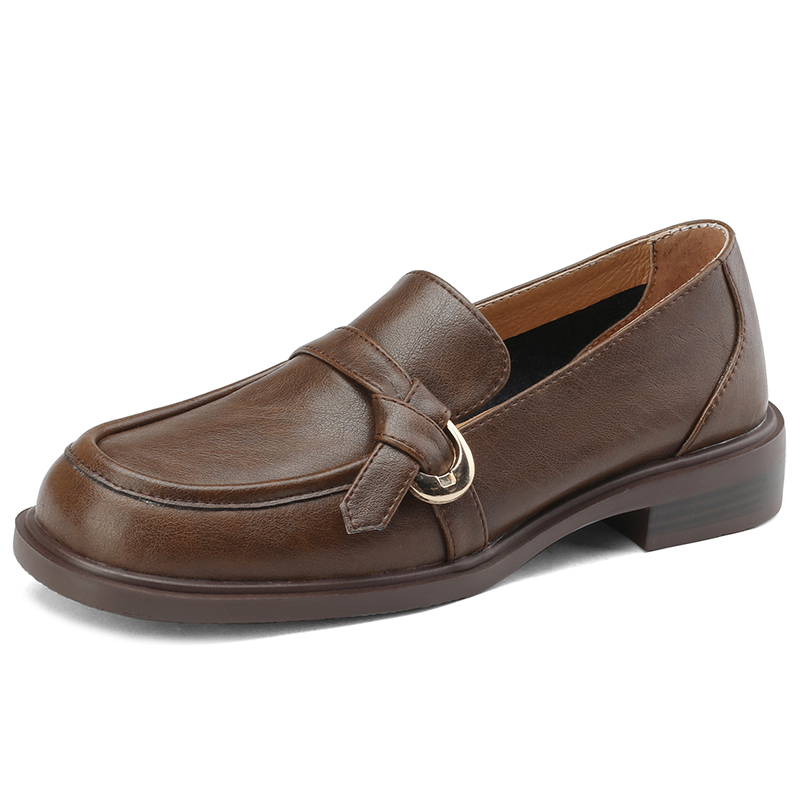 Italian-Style Genuine Leather Round-Toe Loafers for Women - 3 cm Soft-Soled Retro Comfortable Shoes Italian-Style Genuine Leather Round-Toe Loafers for Women - 3 cm Soft-Soled Retro Comfortable Shoes