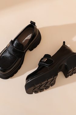 Italian-Style Genuine Leather Thick-Soled Loafers for Women - 6 cm Soft Sole Comfortable Shoes - New Model MM