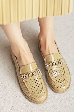 Italian-Style Hollow Genuine Leather Loafers - Soft-Soled, Non-Fatiguing Flats, 2.5 cm Heel - Trendy Y2K Fashion Footwear