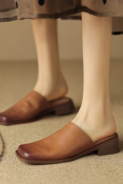 Italian-Style Soft Sole Leather Flats - 2.5 cm Square Toe, Ultra Soft Comfort for All-Day Wear