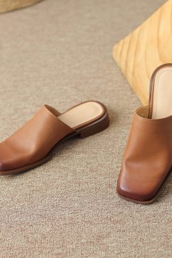 Italian-Style Soft Sole Leather Flats - 2.5 cm Square Toe, Ultra Soft Comfort for All-Day Wear