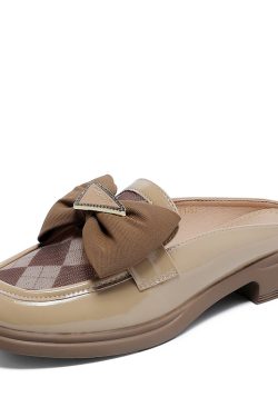 Italian-Style Soft Sole Summer Bow Mesh Patent Leather Shoes - Comfortable 3 cm Heels for Effortless Style