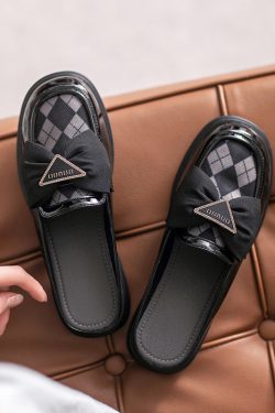 Italian-Style Soft Sole Summer Bow Mesh Patent Leather Shoes - Comfortable 3 cm Heels for Effortless Style