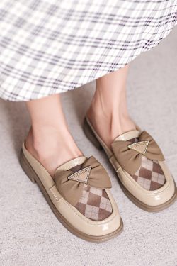 Italian-Style Soft Sole Summer Bow Mesh Patent Leather Shoes - Comfortable 3 cm Heels for Effortless Style