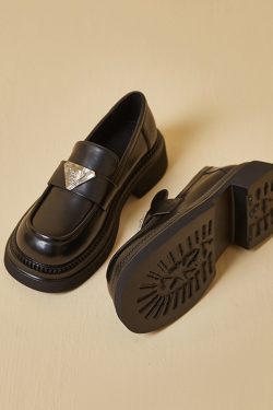 Italian-Style Soft-Soled 4.5 cm Thick-Soled Genuine Leather Loafers for Women - Non-Fatiguing Comfort 2024