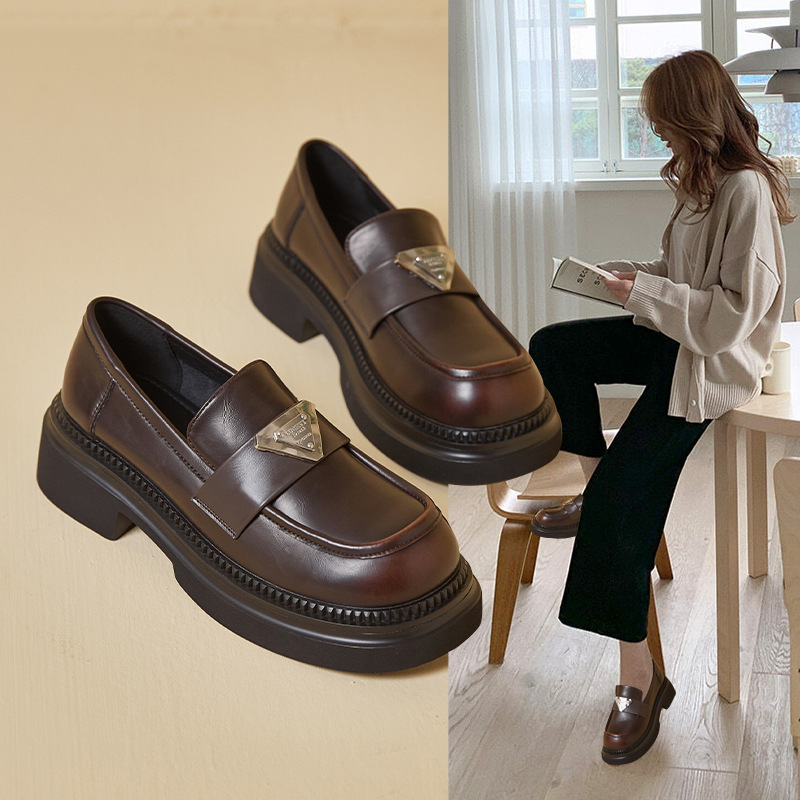 Italian-Style Soft-Soled 4.5 cm Thick-Soled Genuine Leather Loafers for Women - Non-Fatiguing Comfort 2024 Italian-Style Soft-Soled 4.5 cm Thick-Soled Genuine Leather Loafers for Women - Non-Fatiguing Comfort 2024