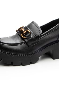 Italian-Style Soft-Soled 6 cm Thick-Soled Loafers for Women - Fashionable and Versatile Footwear