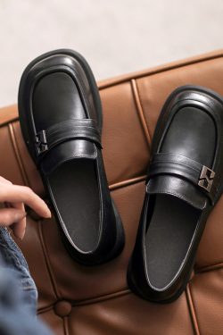 Italian-Style Soft-Soled Casual Loafers for Spring & Autumn - 2.5 cm Flat Non-Fatigue Shoes