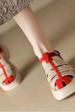 Italian-Style Soft-Soled Closed Toe Genuine Leather Shoes for Women - 5.5 cm Thick-Soled Non-Fatiguing Pig Cage Design