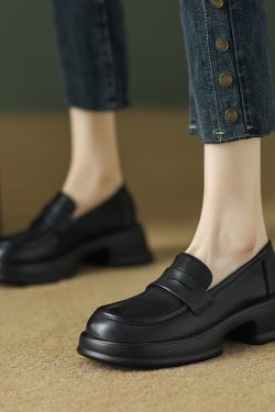 Italian-Style Soft-Soled Loafers - Comfortable Fashionable Shoes for Versatile Wear, 5 cm Heel, Perfect for Everyday and Casual Outfits