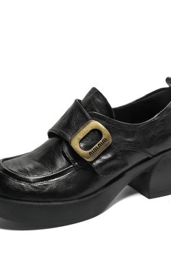 Italian-Style Soft-Soled Velcro Loafers for Women - Non-Fatiguing Comfort, Perfect for Spring and Autumn, 4.5 cm Heel Height