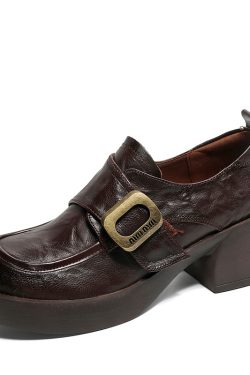 Italian-Style Soft-Soled Velcro Loafers for Women - Non-Fatiguing Comfort, Perfect for Spring and Autumn, 4.5 cm Heel Height