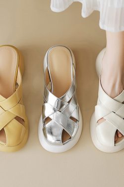 Italian-Style Soft-Soled Women's Sheepskin Slippers - Non-Fatiguing Thick Sole, Full Leather, Cozy Comfort