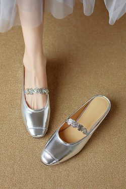 Italian Ultra-Soft Lambskin Open-Toe Half Slippers for Women - 2025 Summer One-Strap Sandals, Chic and Comfortable Footwear