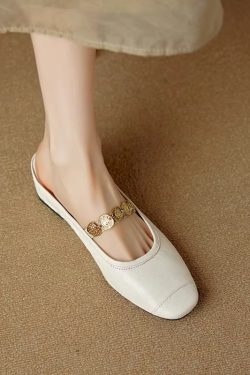 Italian Ultra-Soft Lambskin Open-Toe Half Slippers for Women - 2025 Summer One-Strap Sandals, Chic and Comfortable Footwear