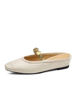 Italian Ultra-Soft Lambskin Open-Toe Half Slippers for Women - 2025 Summer One-Strap Sandals, Chic and Comfortable Footwear