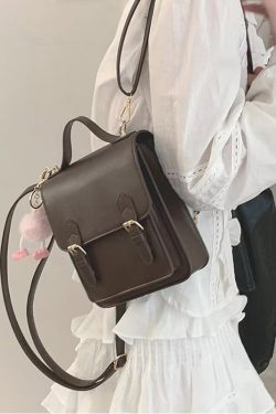 Japanese JK Uniform Bag - Retro British Style Small Handbag & Backpack for Y2K Aesthetic, Niche Design Shoulder Bag