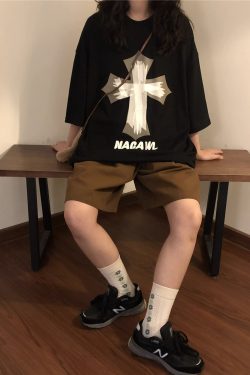 Japanese Retro Coffee Color Work Shorts for Men & Women - Summer Loose Casual Straight Wide-Leg Five-Point Pants