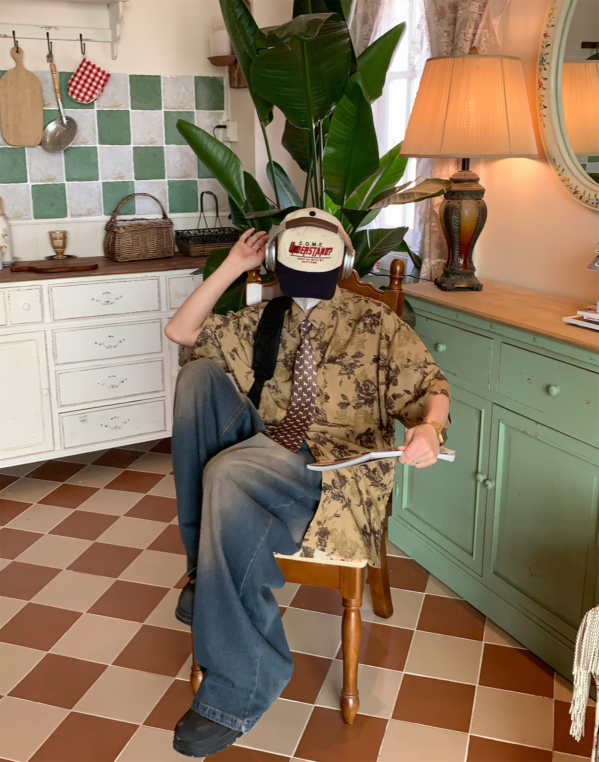 Japanese Retro Floral Print Short Sleeve Shirt - Summer Chic Hong Kong Style Casual Top for Effortless Y2K Fashion Japanese Retro Floral Print Short Sleeve Shirt - Summer Chic Hong Kong Style Casual Top for Effortless Y2K Fashion