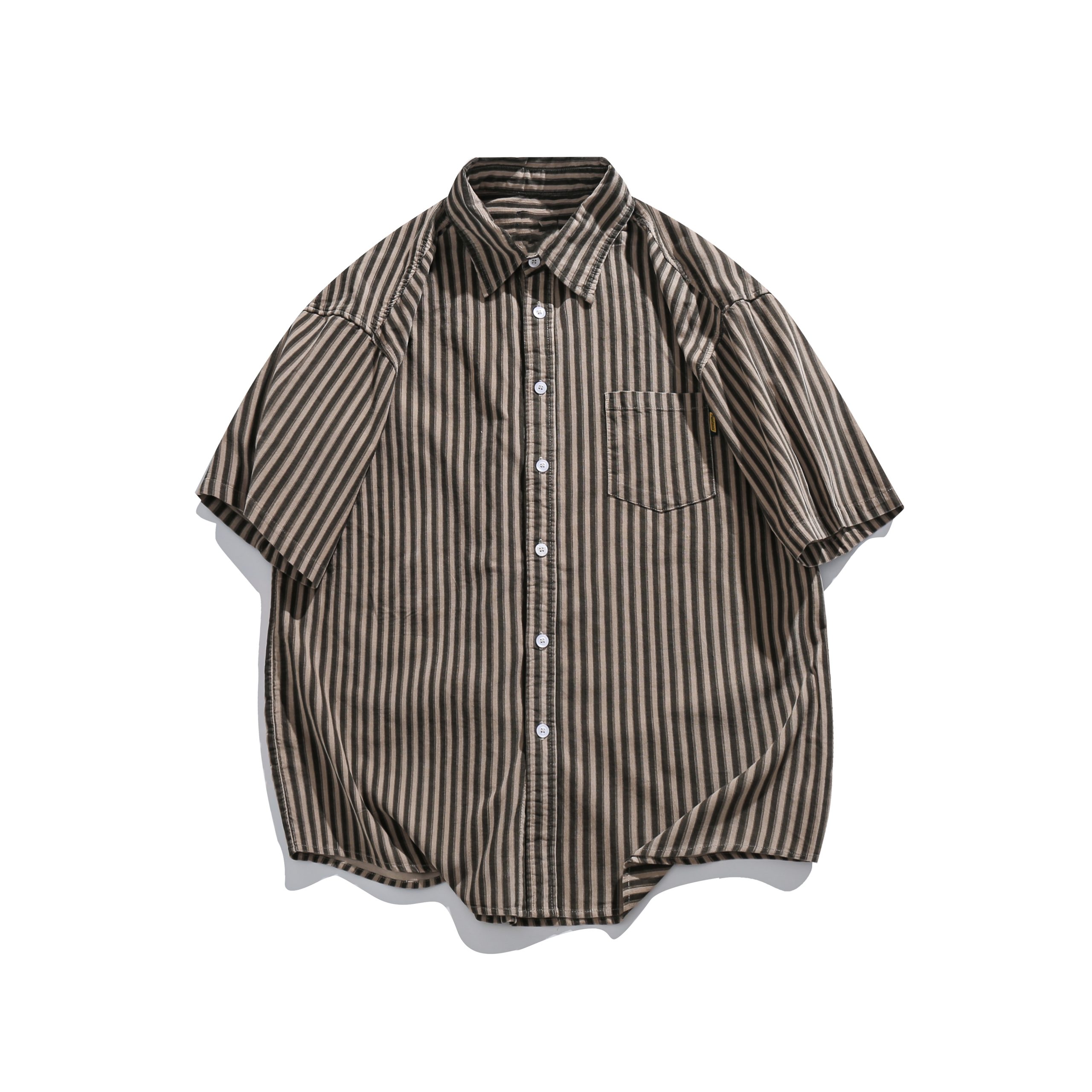 Japanese Retro Harajuku Striped Short Sleeve Shirt for Men and Women - Loose Boyfriend Style Summer Fashion Top Japanese Retro Harajuku Striped Short Sleeve Shirt for Men and Women - Loose Boyfriend Style Summer Fashion Top