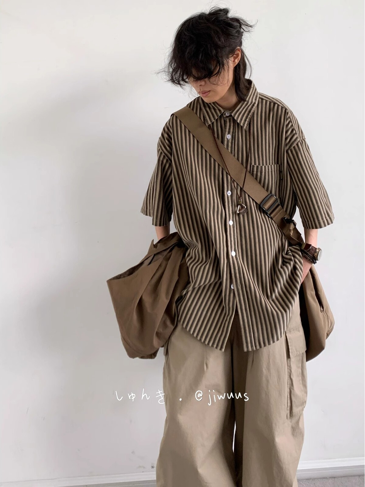 Japanese Retro Harajuku Striped Short Sleeve Shirt for Men and Women - Loose Boyfriend Style Summer Fashion Top Japanese Retro Harajuku Striped Short Sleeve Shirt for Men and Women - Loose Boyfriend Style Summer Fashion Top