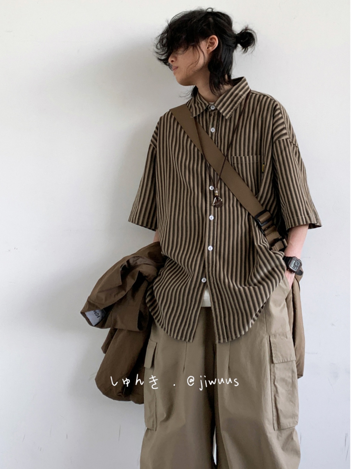 Japanese Retro Harajuku Striped Short Sleeve Shirt for Men and Women - Loose Boyfriend Style Summer Fashion Top Japanese Retro Harajuku Striped Short Sleeve Shirt for Men and Women - Loose Boyfriend Style Summer Fashion Top