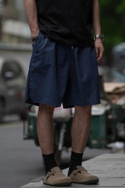 Japanese Retro Lightweight Quick-Dry Sports Shorts for Men and Women, Breathable Loose Casual Beach Five-Point Pants